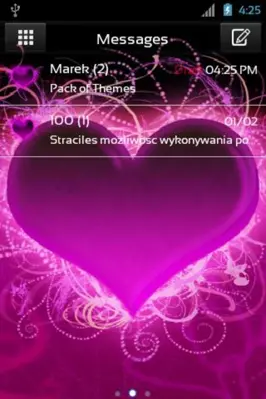 GO SMS Pro Theme Hearts android App screenshot 2